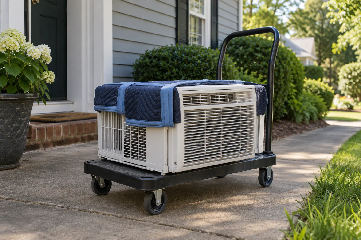 Appliance and access detail for air conditioner removal