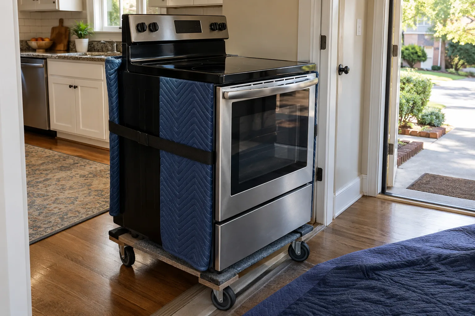 Appliance and access detail for oven & stove removal